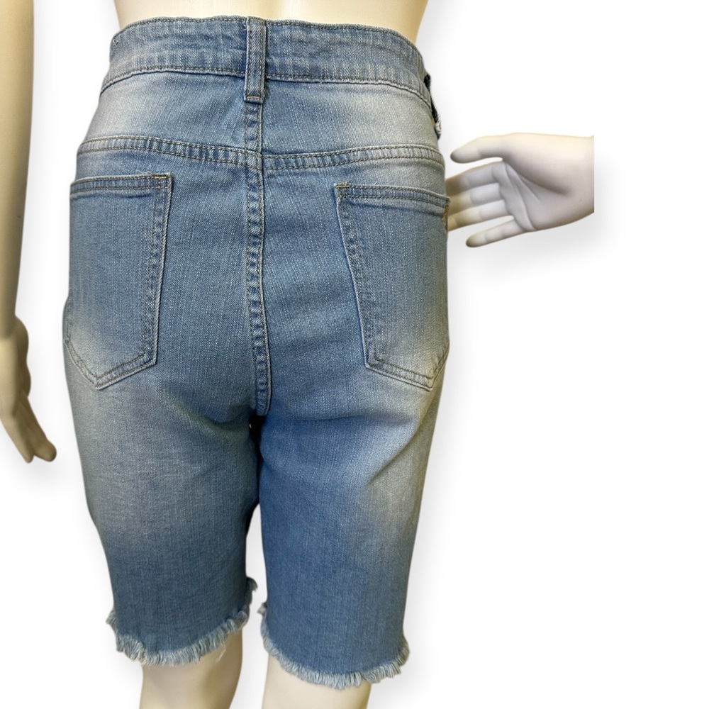 VIP Distressed Denim Shorts - Picture 4 of 5